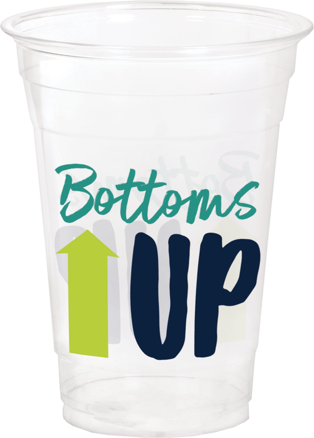 Bottoms Up Plastic Cups, 20ct Party City