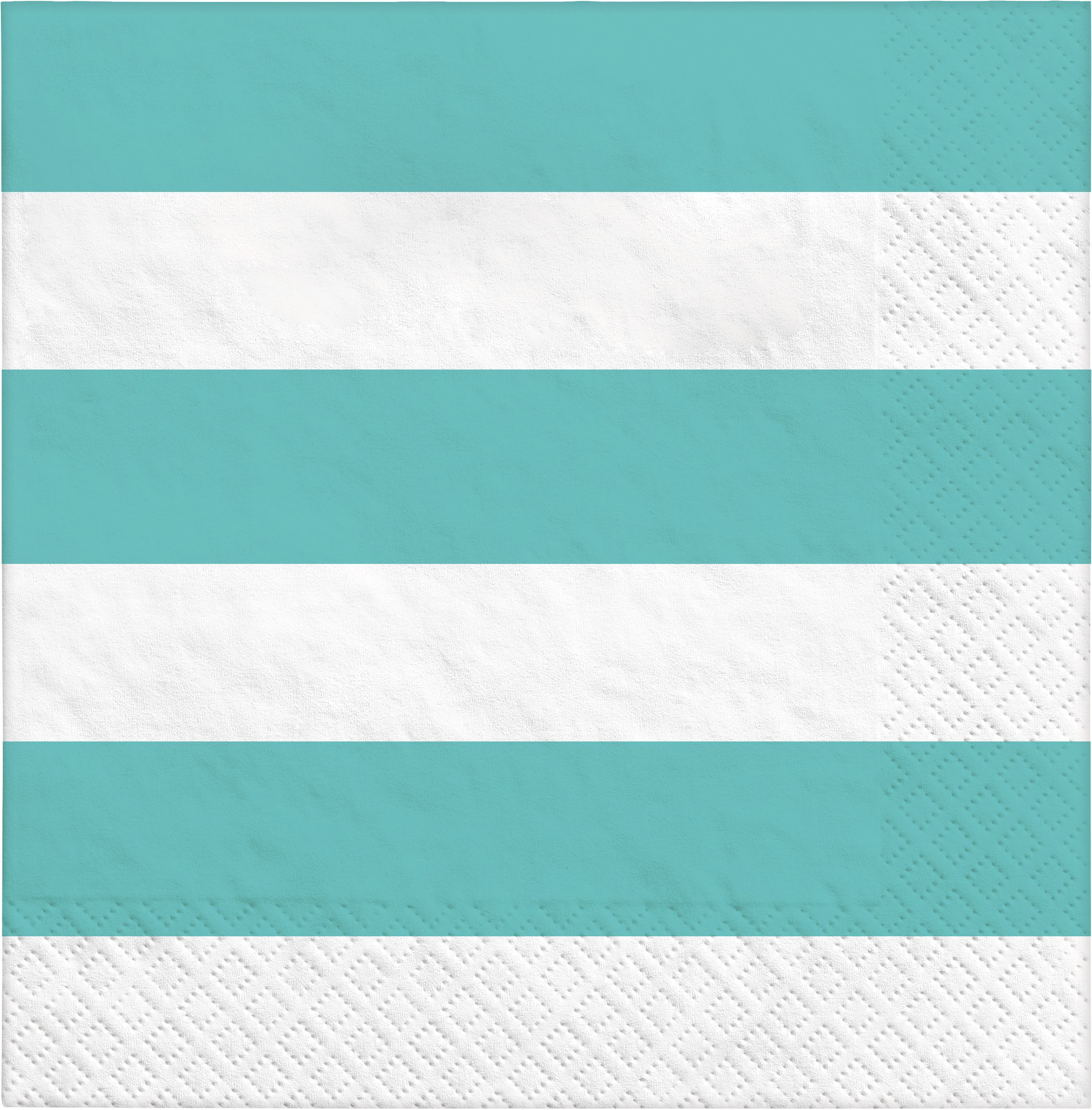 Robin's Egg Blue Striped Lunch Napkins, 16-ct Front_Flat
