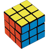Puzzle Rubik's Cube Toy Favours, Multi-Coloured, 6-pk, for Birthday/Party Favour