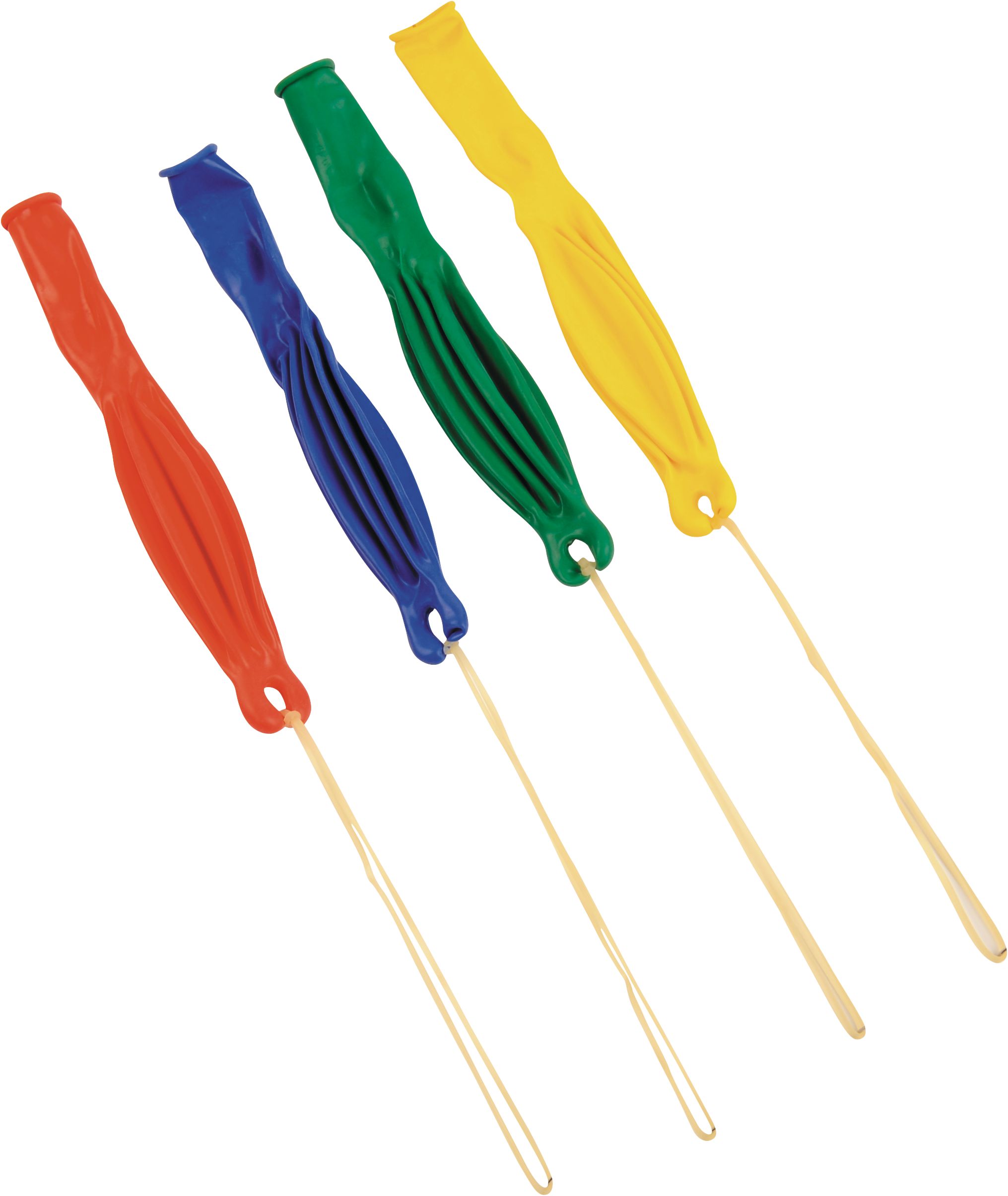 Round Punch Balloons, Blue/Red/Yellow/Green, 8-in, 14-pk Back_Angled_Left