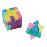 Puzzle Pencil Erasers, Multi-Coloured, 12-pk, for Arts & Crafts/Birthday Favour Composite_or_Mixed