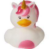 Unicorn Rubber Duck Toy Favours, Pink/White, 18-pk, for Birthday/Summer/Party Favour Front_Flat