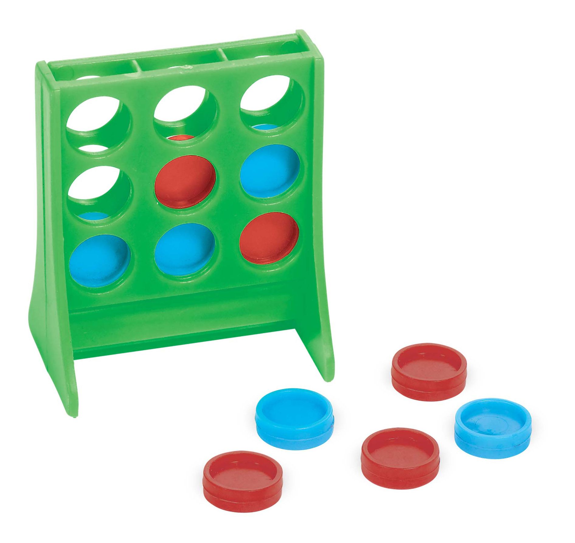 Mini 3-in-a-Row Games, Multi-Coloured, 12-pk, for Birthday/Party Favour Front_Angled_Right