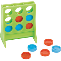 Mini 3-in-a-Row Games, Multi-Coloured, 12-pk, for Birthday/Party Favour Front_Angled_Right