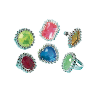 Jewelry Jewel Ring Wearables, Multi-Coloured, 18-pk, for Halloween