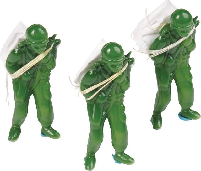 Large Paratrooper Toys, Green, 6-pk, for Birthday/Party Favour Front_Angled_Right