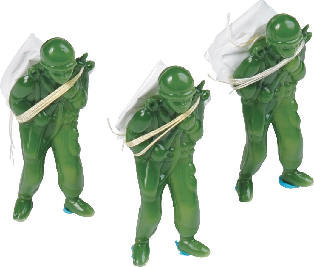 Large Paratrooper Toys, Green, 6-pk, for Birthday/Party Favour Front_Angled_Right