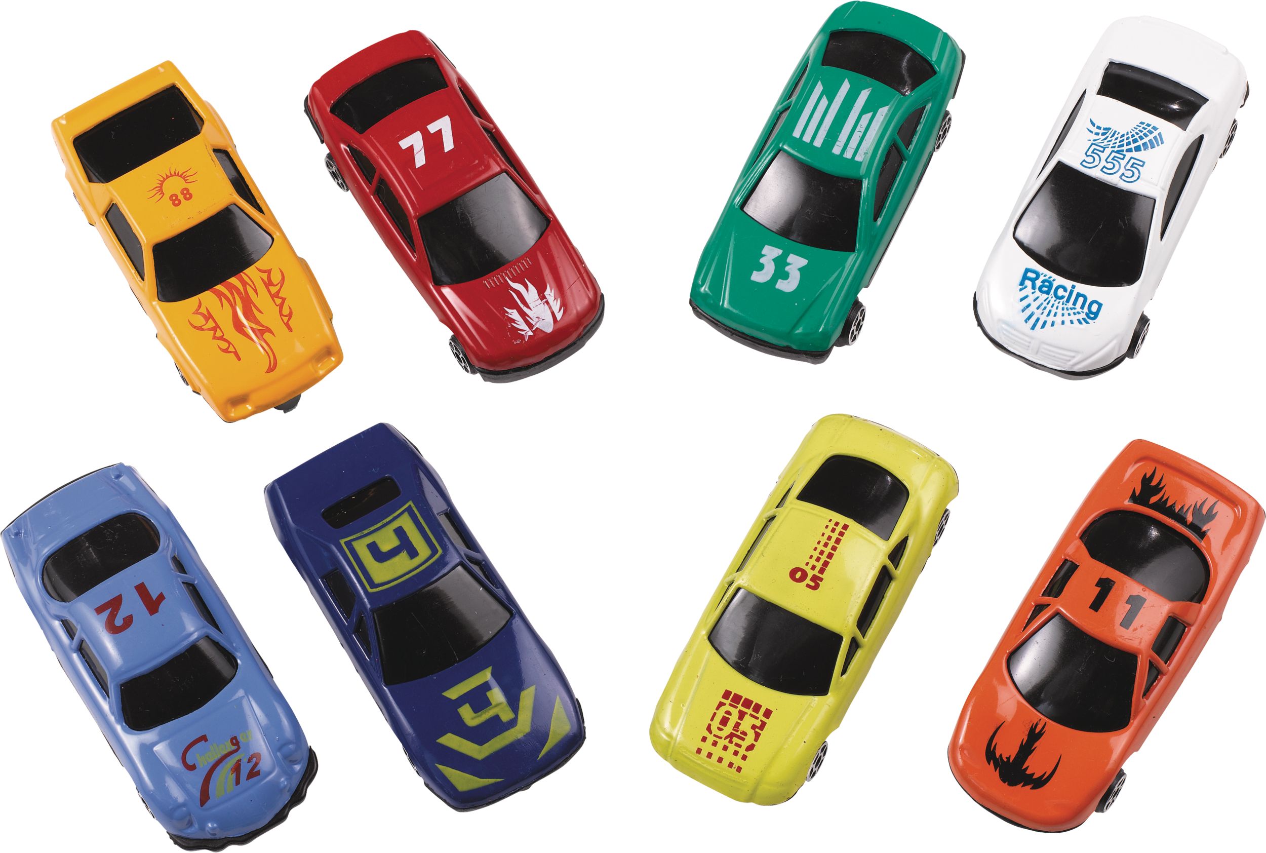 Race Car Toys, Multi-Coloured, 21-pk, for Birthday/Party Favour Overhead_Plunge