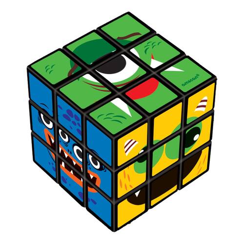 Monsters Puzzle Rubik's Cube Toy Favours, Multi-Coloured, 6-pk, for Birthday/Party Favour