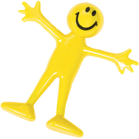 Smiley Person Bendable Toy Favours, Yellow, 12-pk for Birthday/Party Favour