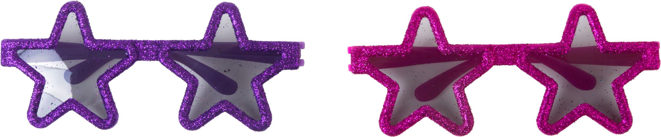 Glitter Star-Shaped Sunglasses, Assorted Colours, 12-pk Front_Flat