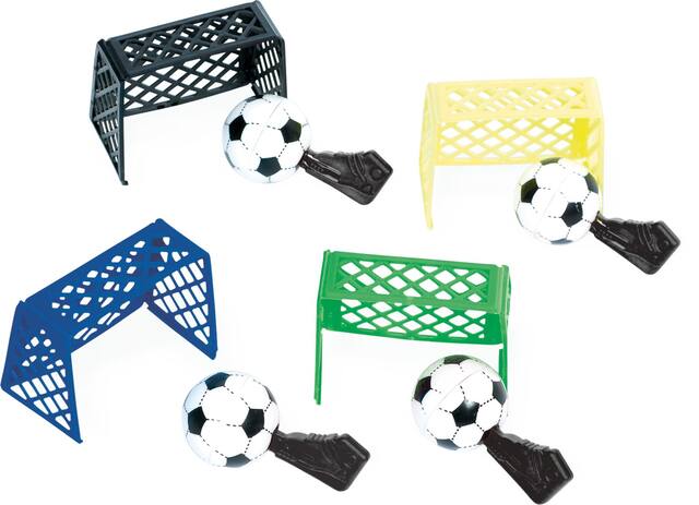 Tabletop Soccer Games, Black/Blue/Yellow/Green, 12-pk for Birthday/Party Favour Composite_or_Mixed