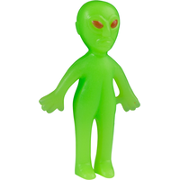 Alien Glow-in-the-Dark Encounter Toys, Green, 12-pk, for Birthday/Party Favour Front_Angled_Right