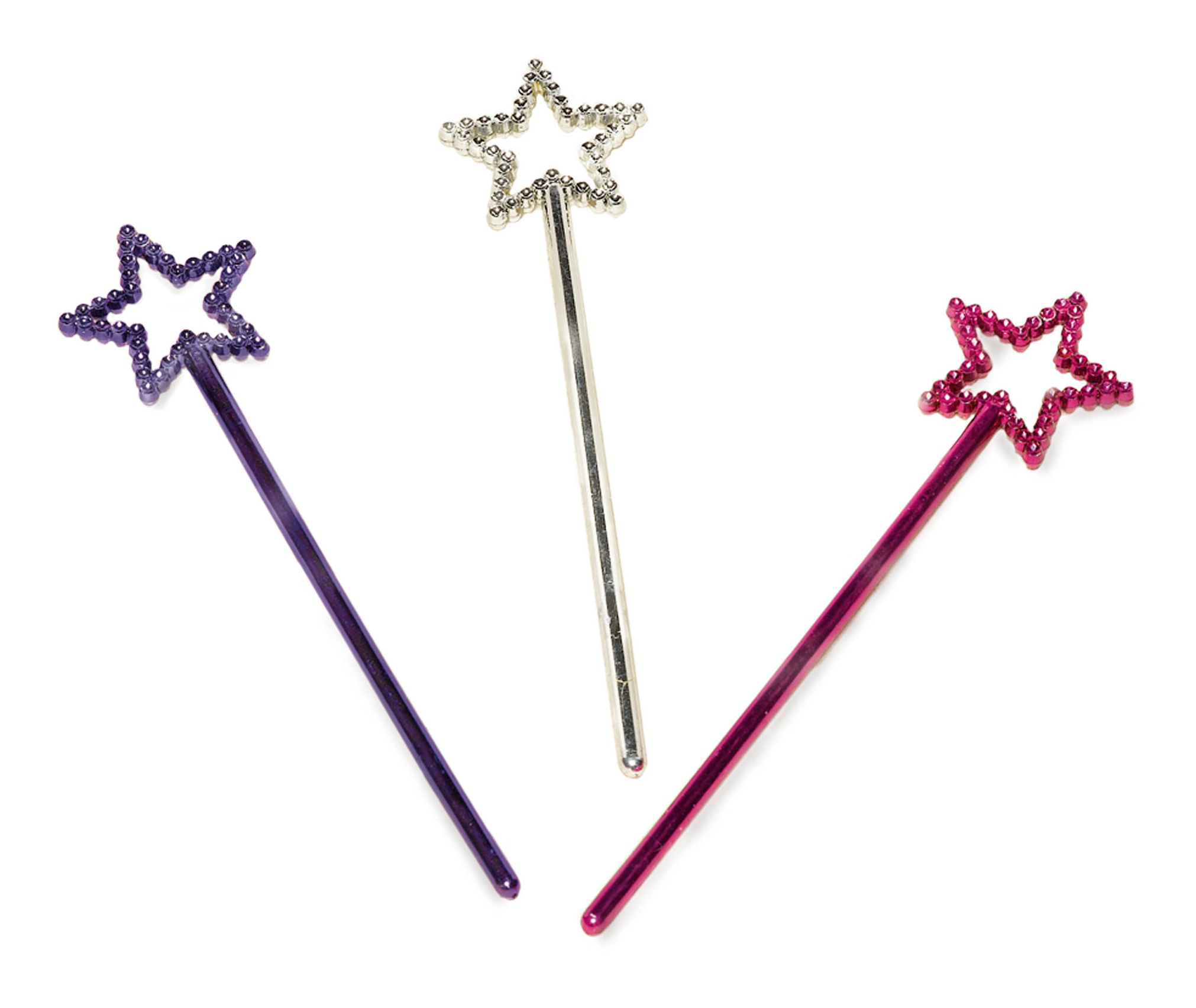 Pink, Purple, & Silver Star Wands, 12-pk Overhead_Flat
