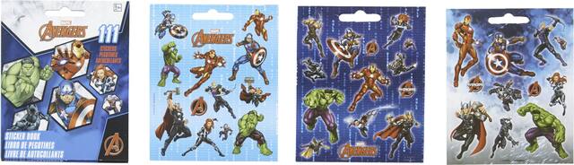 Avengers Sticker Book, 9 Sheets Front_Flat