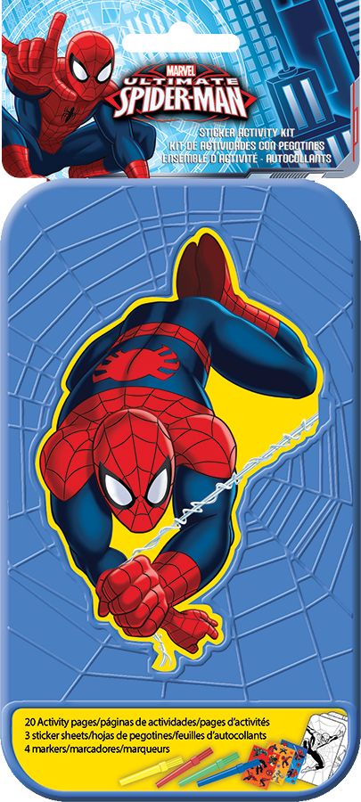 Boîte d'activités avec autocollants Spider-Man Front_Flat