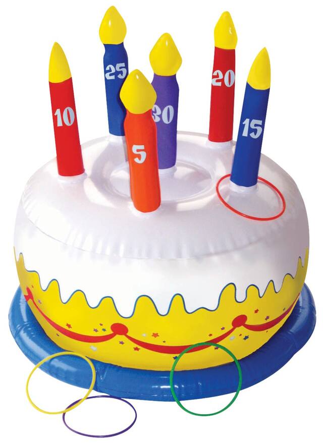Birthday Cake Ring Toss Game Front_Elevated