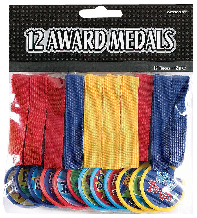 Assorted Award Medals, 12-pk Front_Flat
