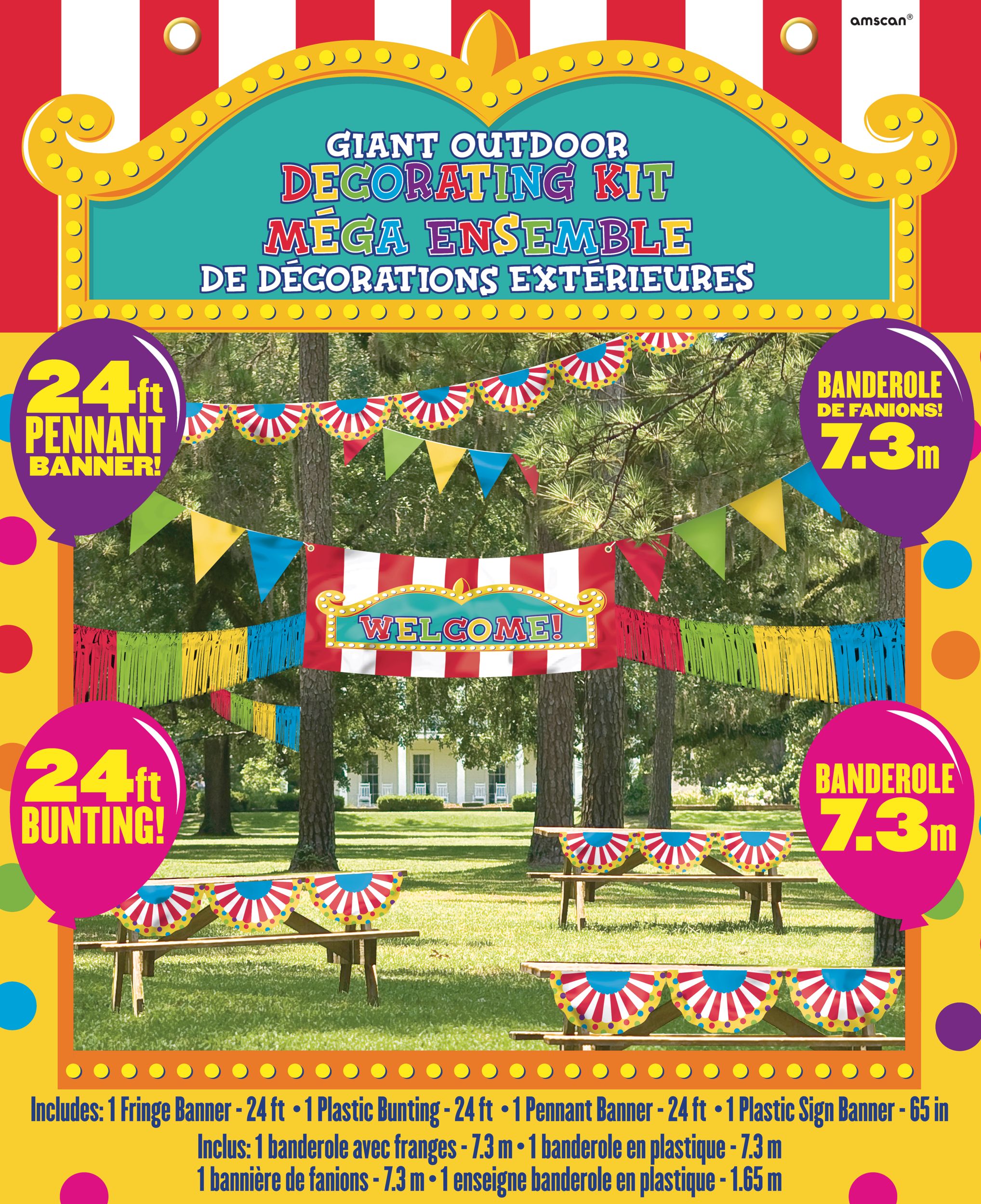 Décorations pour l'extérieur de Carnaval, paq. 5 Front_Flat