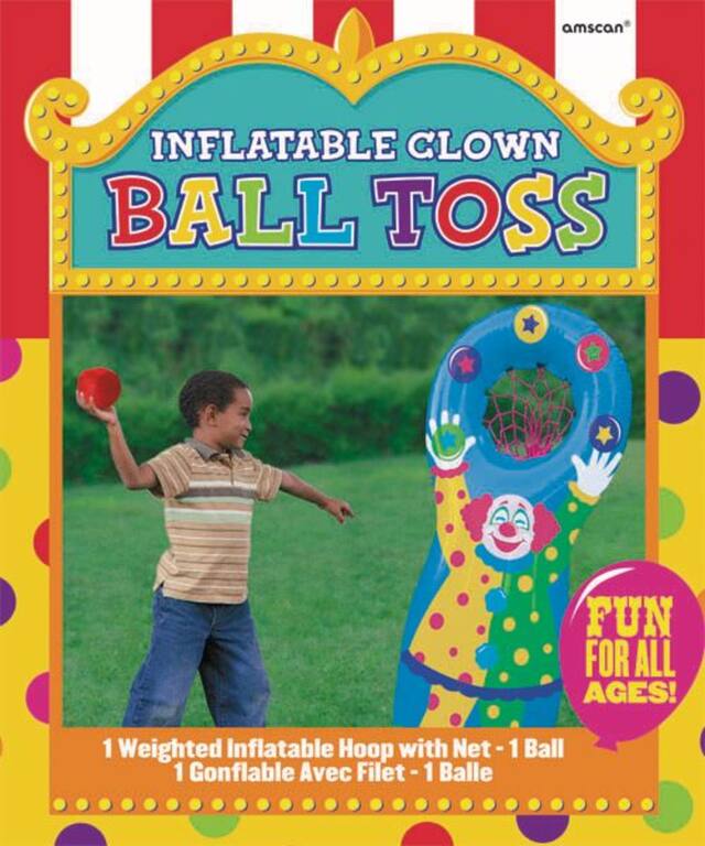 Jeu de lancer de balle clown gonflable Front_Flat
