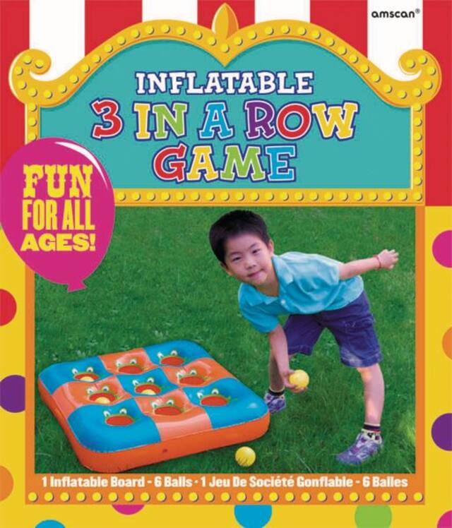 Inflatable 3-in-a Row Ball Toss Game Front_Flat