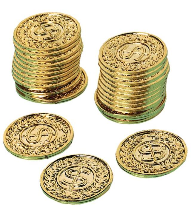 Gold Casino Coins Front_Elevated
