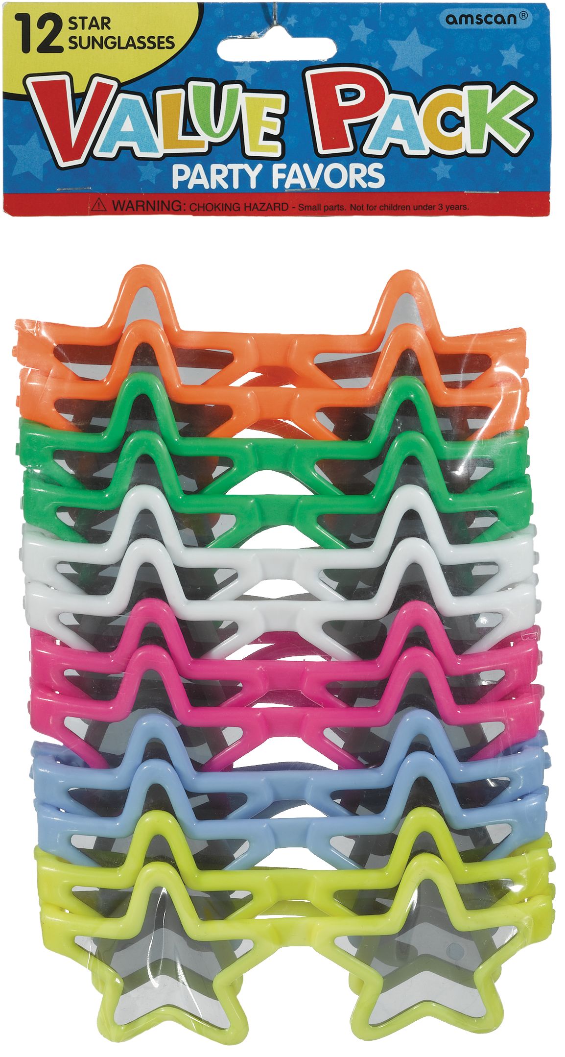 Lunettes de soleil étoiles, paq. 8 Front_Flat