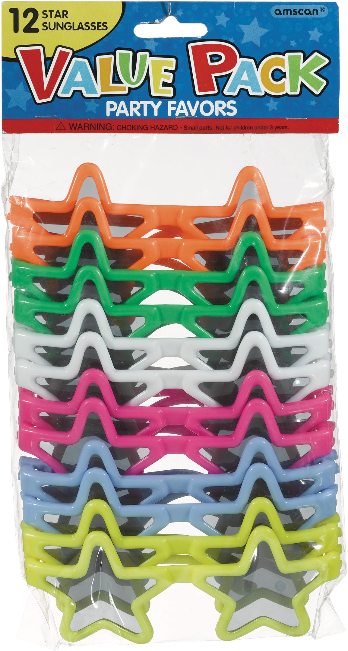 Lunettes de soleil étoiles, paq. 8 Front_Flat