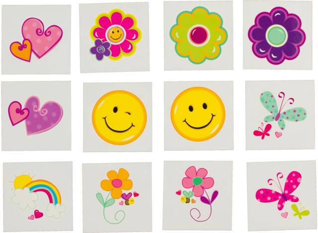 Fashion Tattoos, 36-pk Overhead_Flat