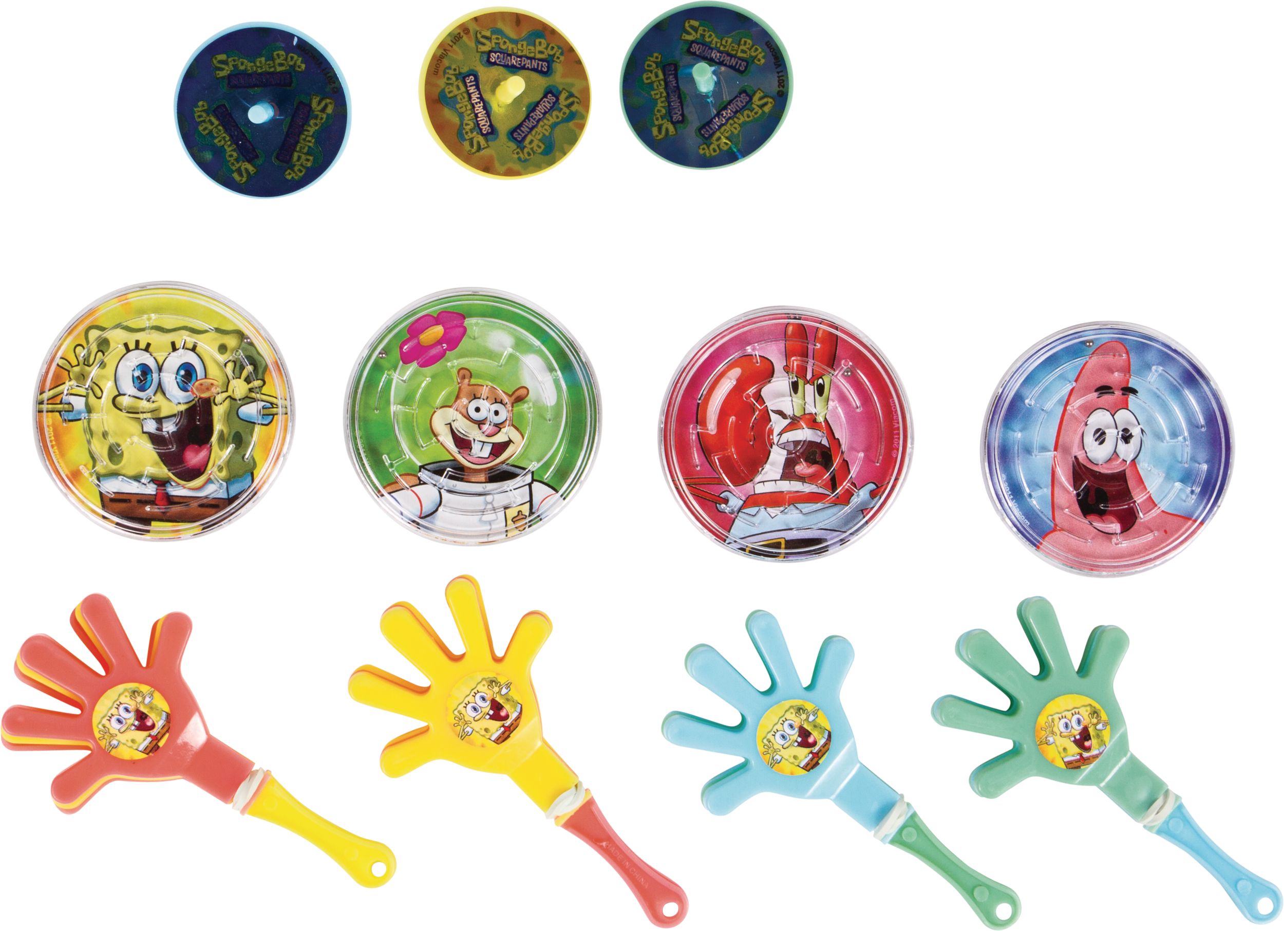 SpongeBob Favour Pack, 100-pc Overhead_Flat