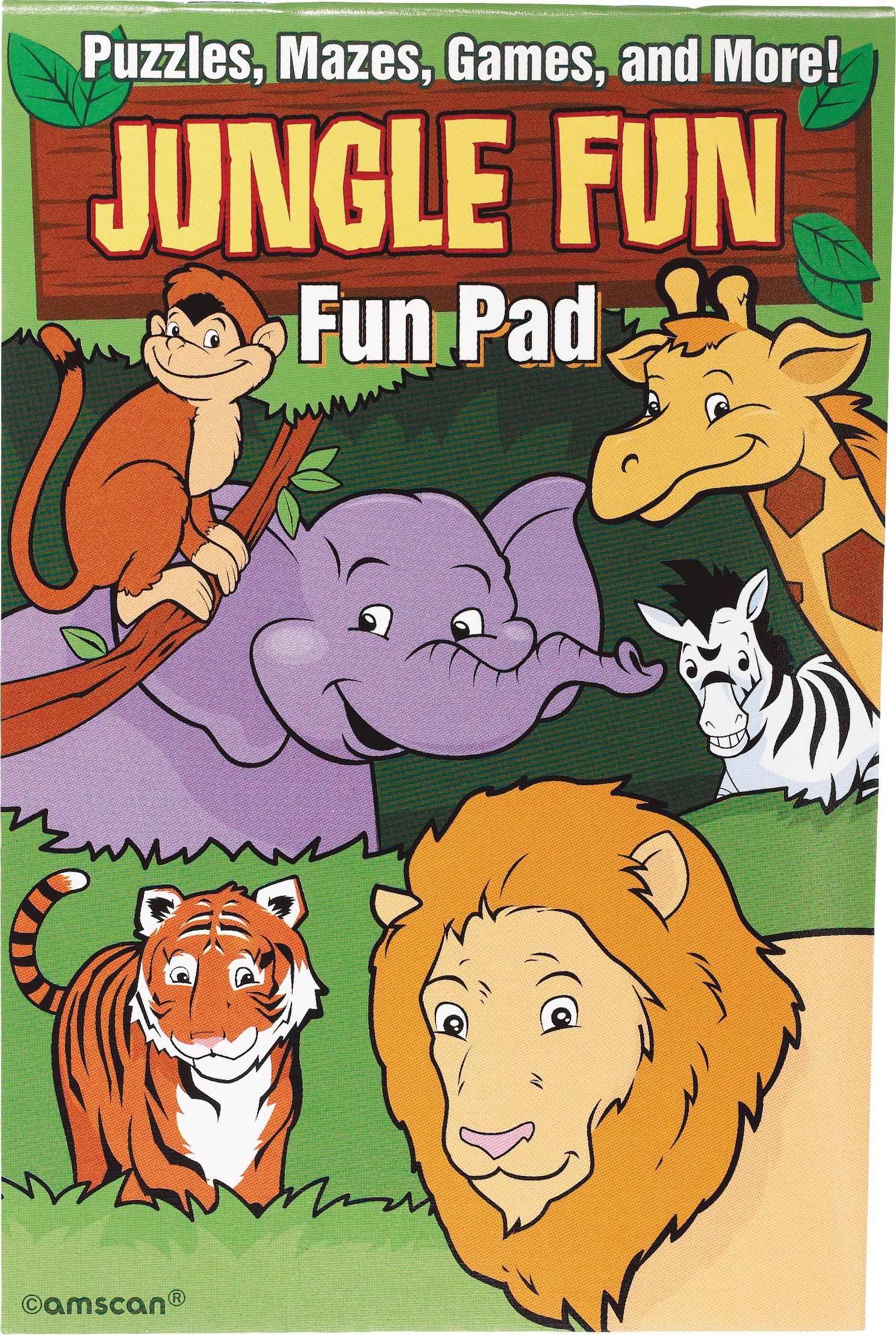 Jungle Animal Fun Activity Pads, 8-pc Front_Flat