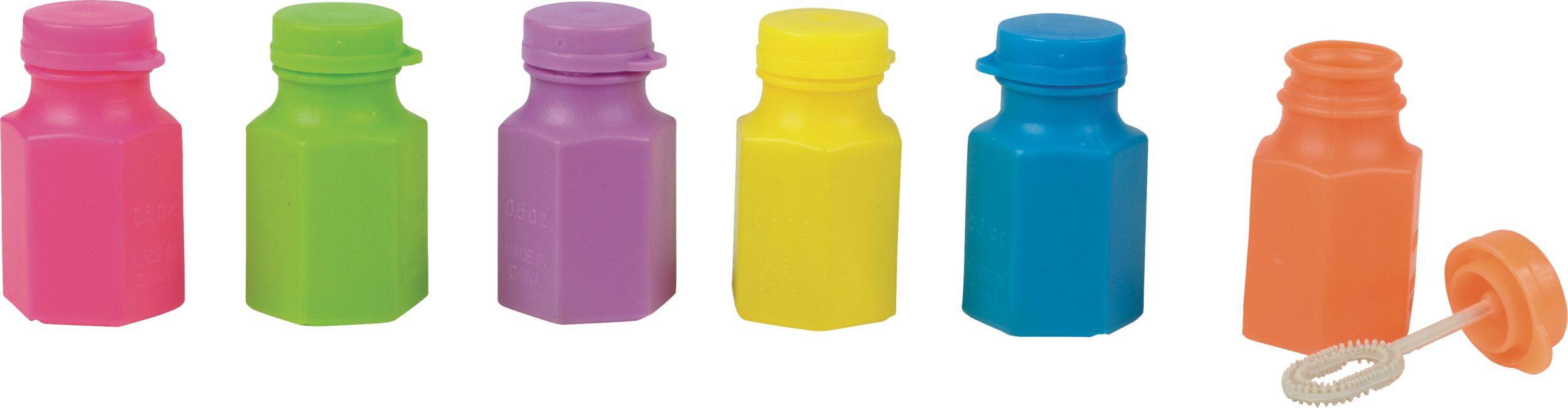 Mini Bubbles, Pink/Green/Purple/Yellow/Blue, 12-pk, Ages 3+, for Birthday/Easter/Party Favour Front_Elevated