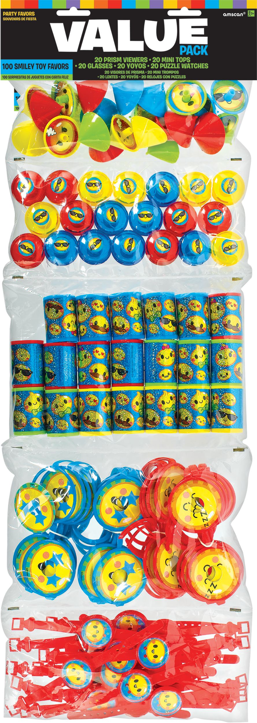 Smiley Favour Pack, 100-pc Front_Flat