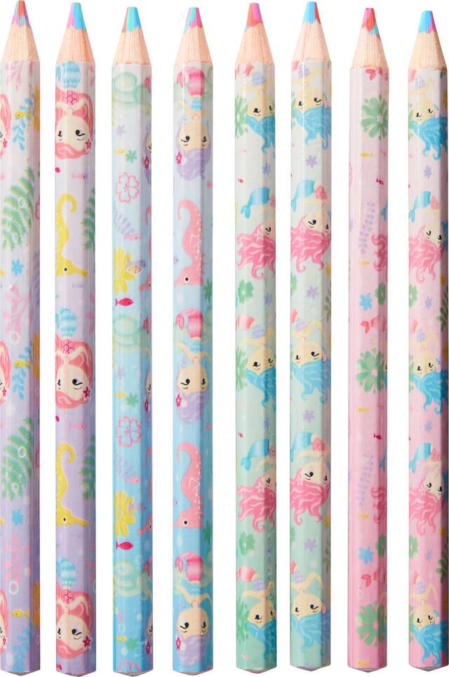 Crayons Sirène multicolores, paq. 8 Overhead_Flat