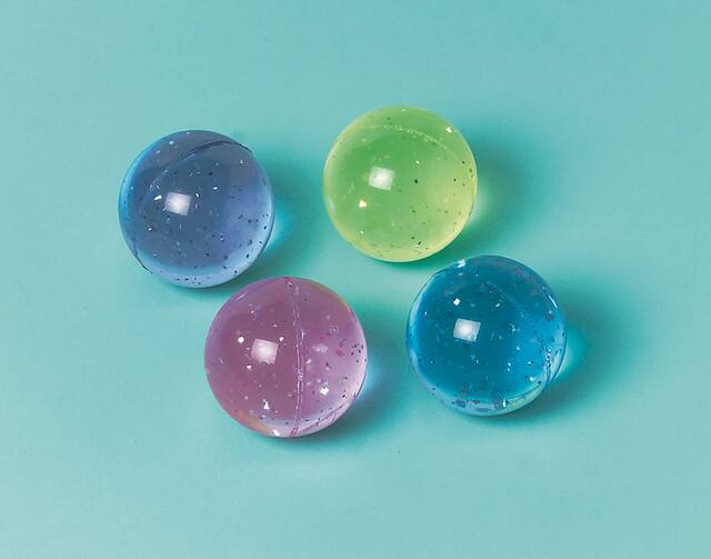Balles rebondissantes scintillantes, paq. 6 Composite_or_Mixed
