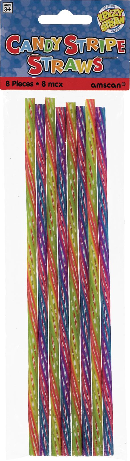 Candy Stripe Straw, 8-ct Front_Flat