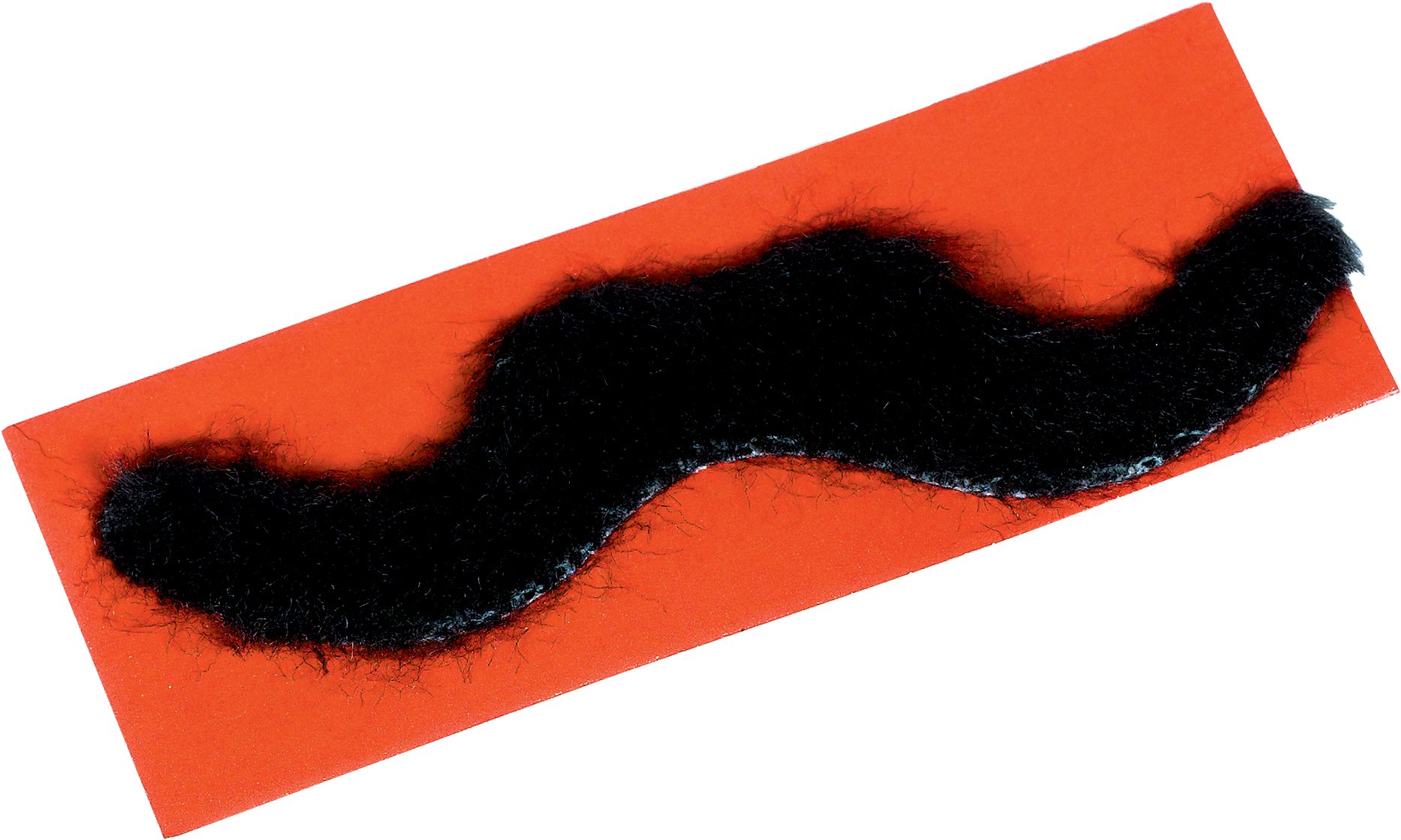 Facial Hair Moustaches, Black, 12-pk, for Halloween Front_Flat