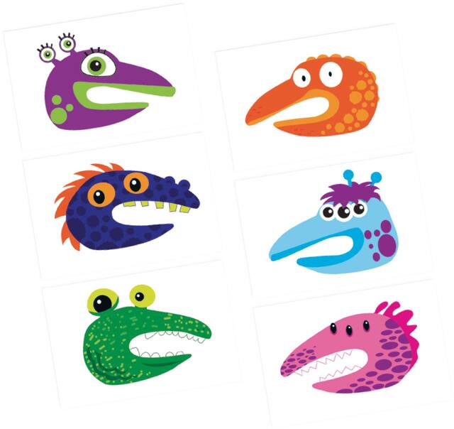 Monster Tattoos, 18-pk Overhead_Flat