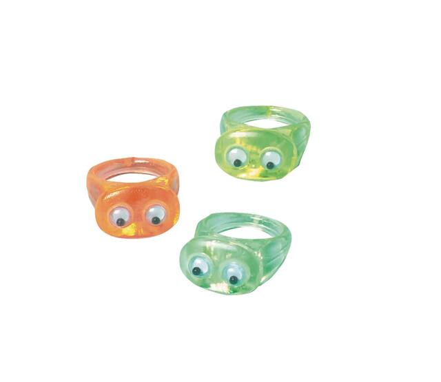 Bagues avec des yeux qui bougent, paq. 12 Front_Flat