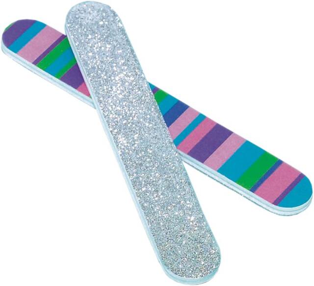 Rainbow Stripe Emery Boards, 12-pk Composite_or_Mixed