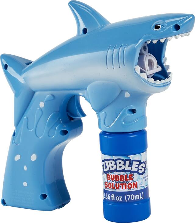 Fubbles Bubble Gun Shark Front_Angled_Right