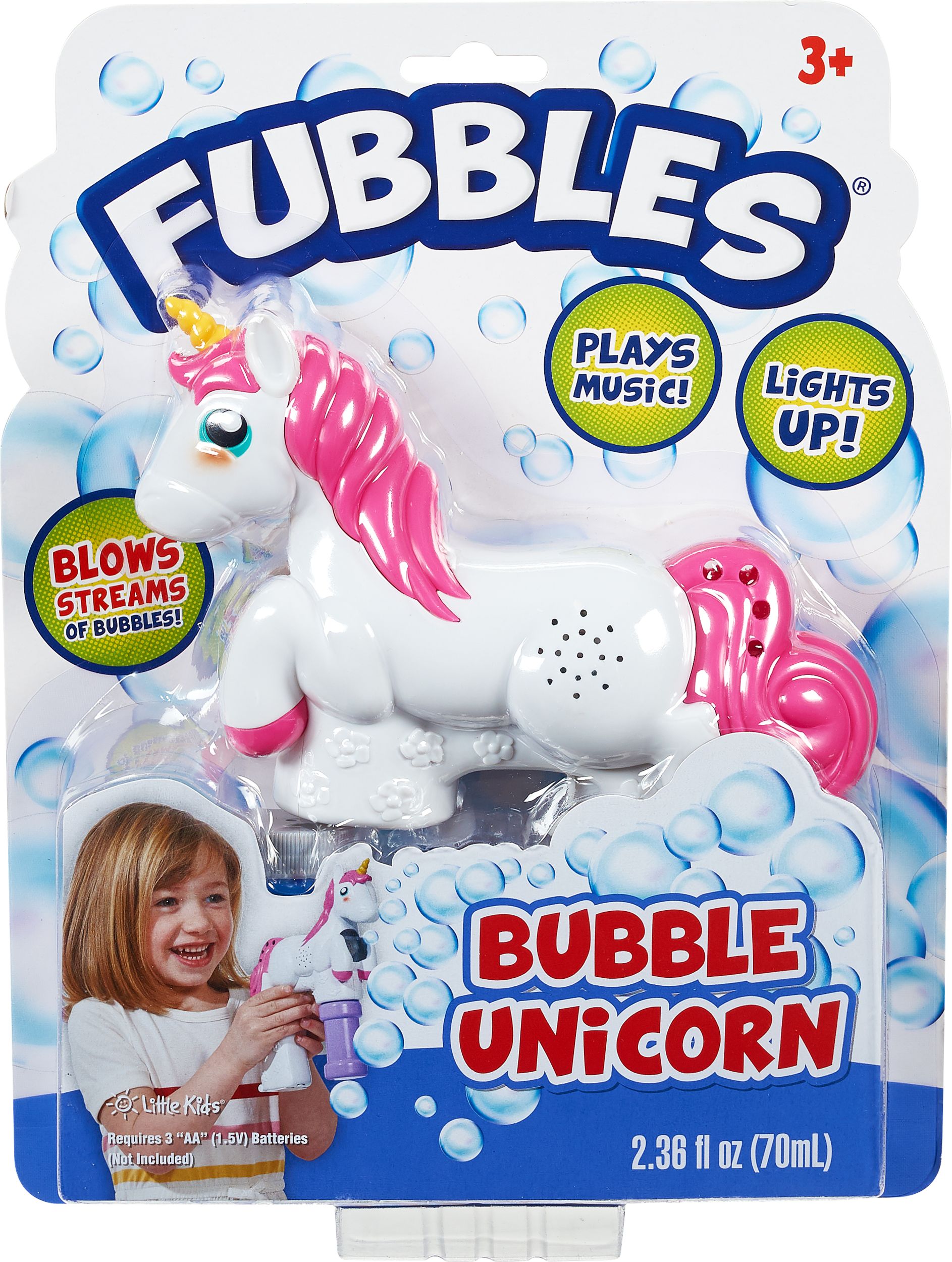 Fubbles Musical Unicorn Bubble Gun Front_Flat