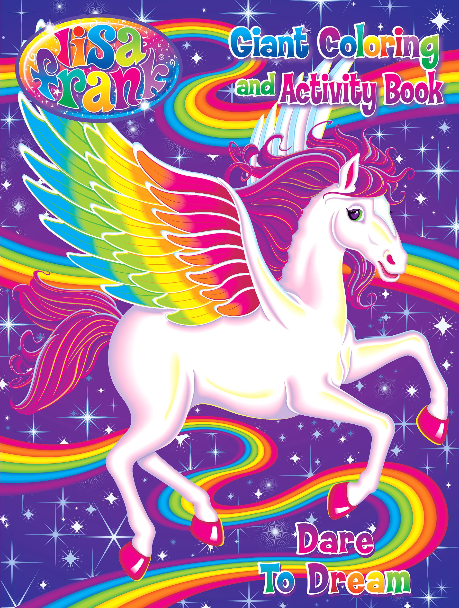 Cahier d'activités et de coloriage Lisa Frank géant Front_Flat