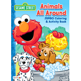 Sesame Street Colouring & Activity Book, Black/White, 32 Pages, Ages 4+, for Arts & Crafts/Birthday Favour Front_Flat