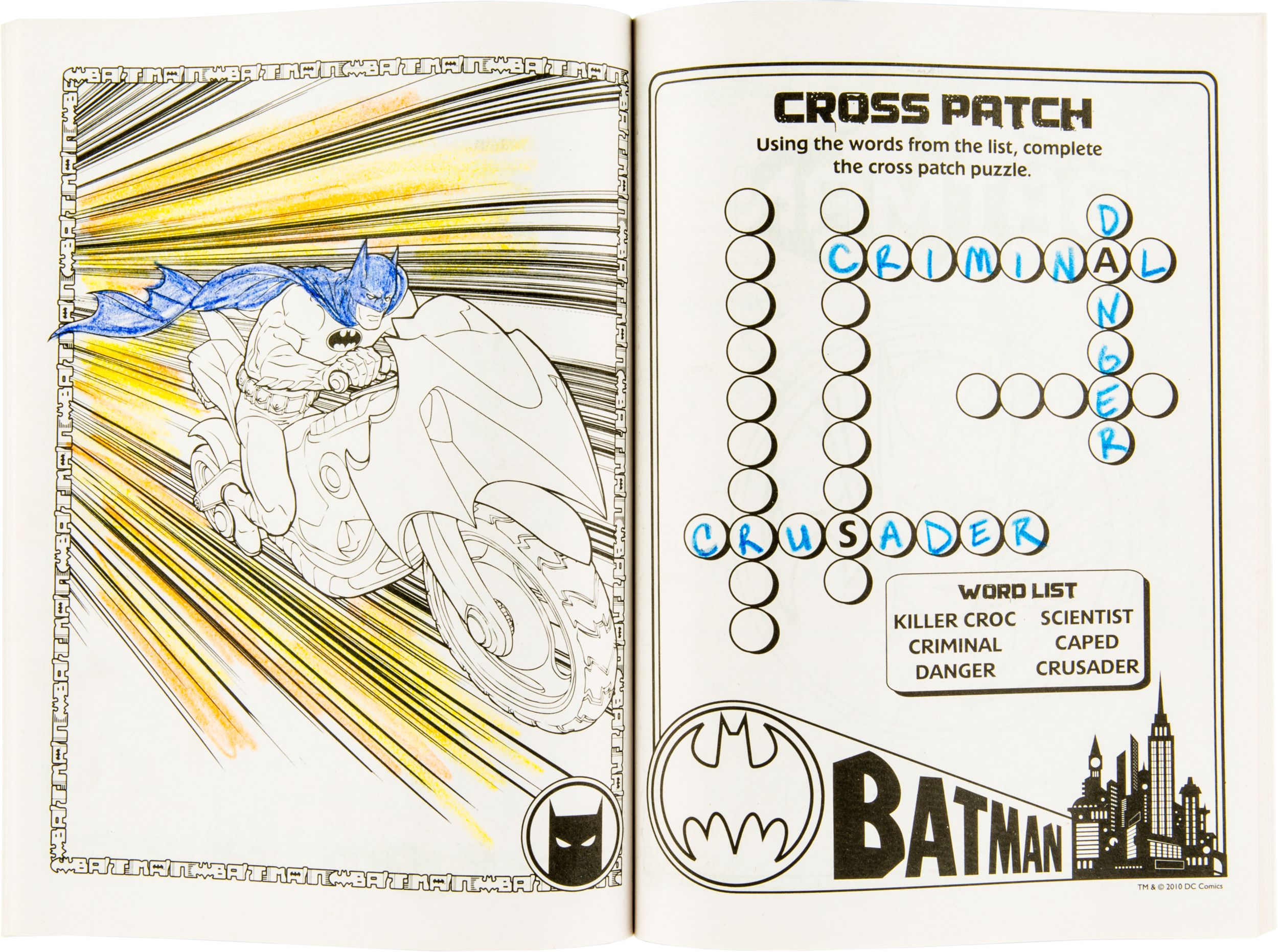 Batman Colouring Activity Book Overhead_Flat