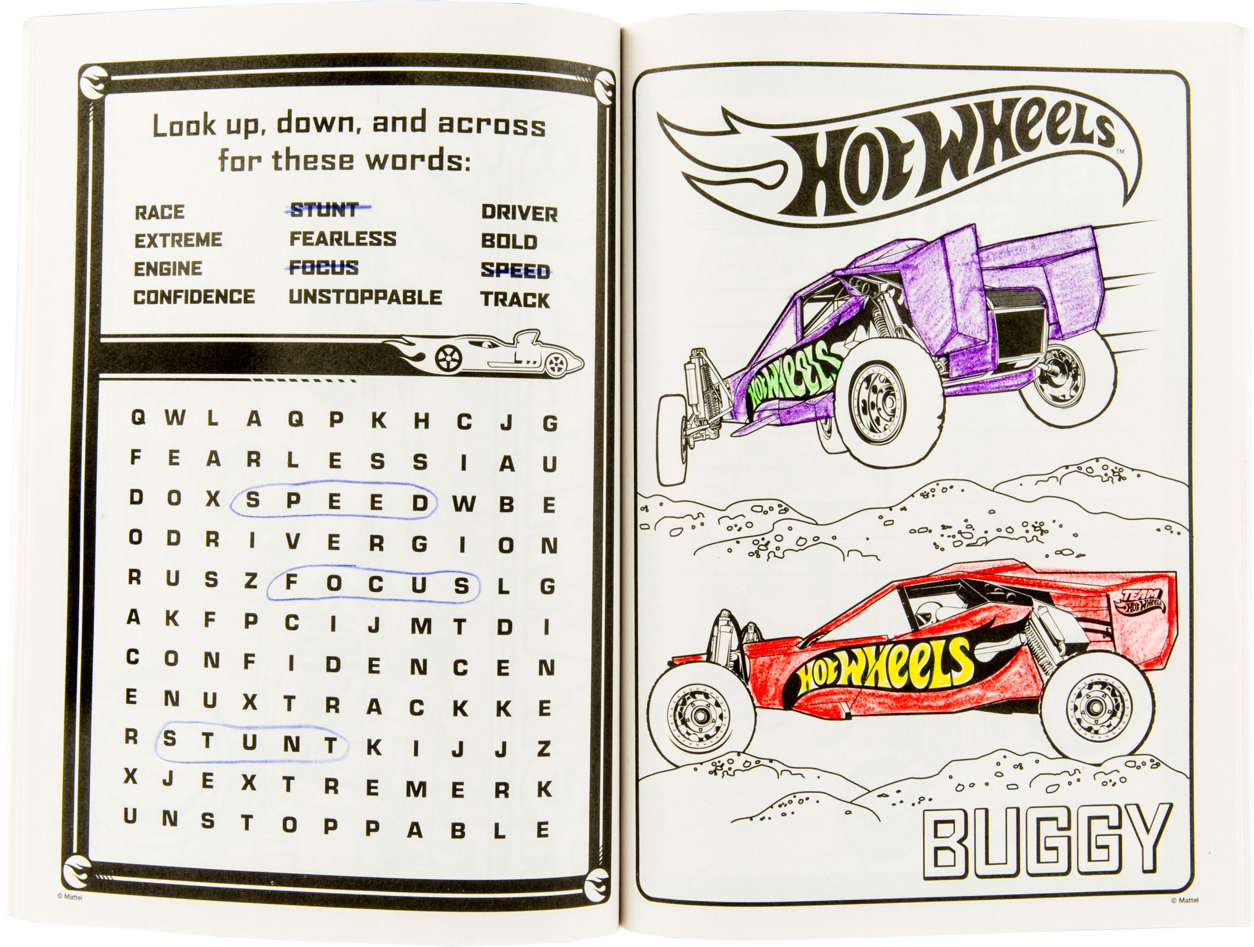 Hot Wheels Colouring Activity Book Overhead_Flat