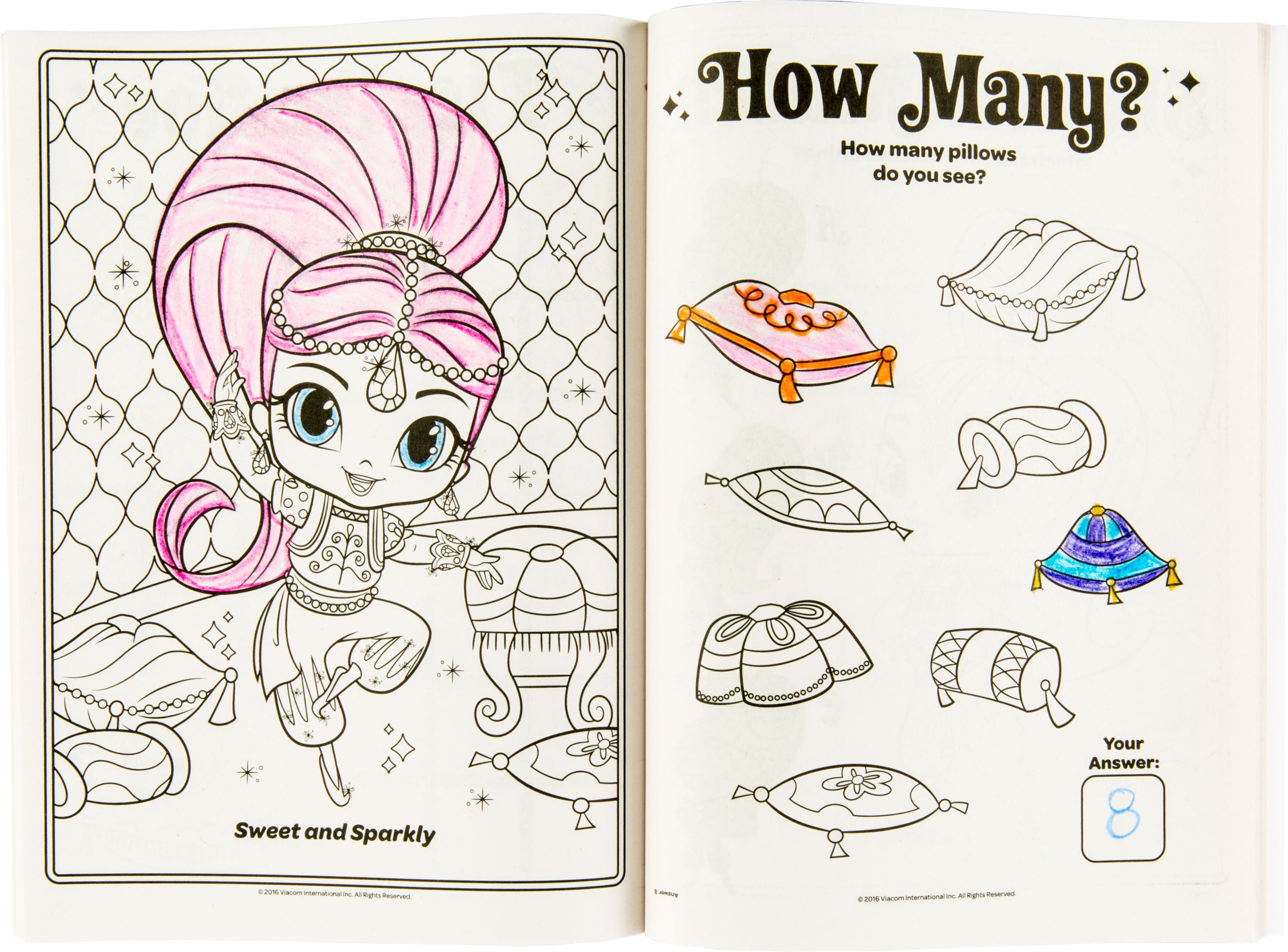 Shimmer and Shine Colouring Activity Book Overhead_Flat