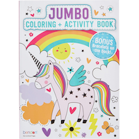 Unicorn Colouring & Activity Book, Black/White, 32 Pages, Ages 4+, for Arts & Crafts/Birthday Favour Front_Flat