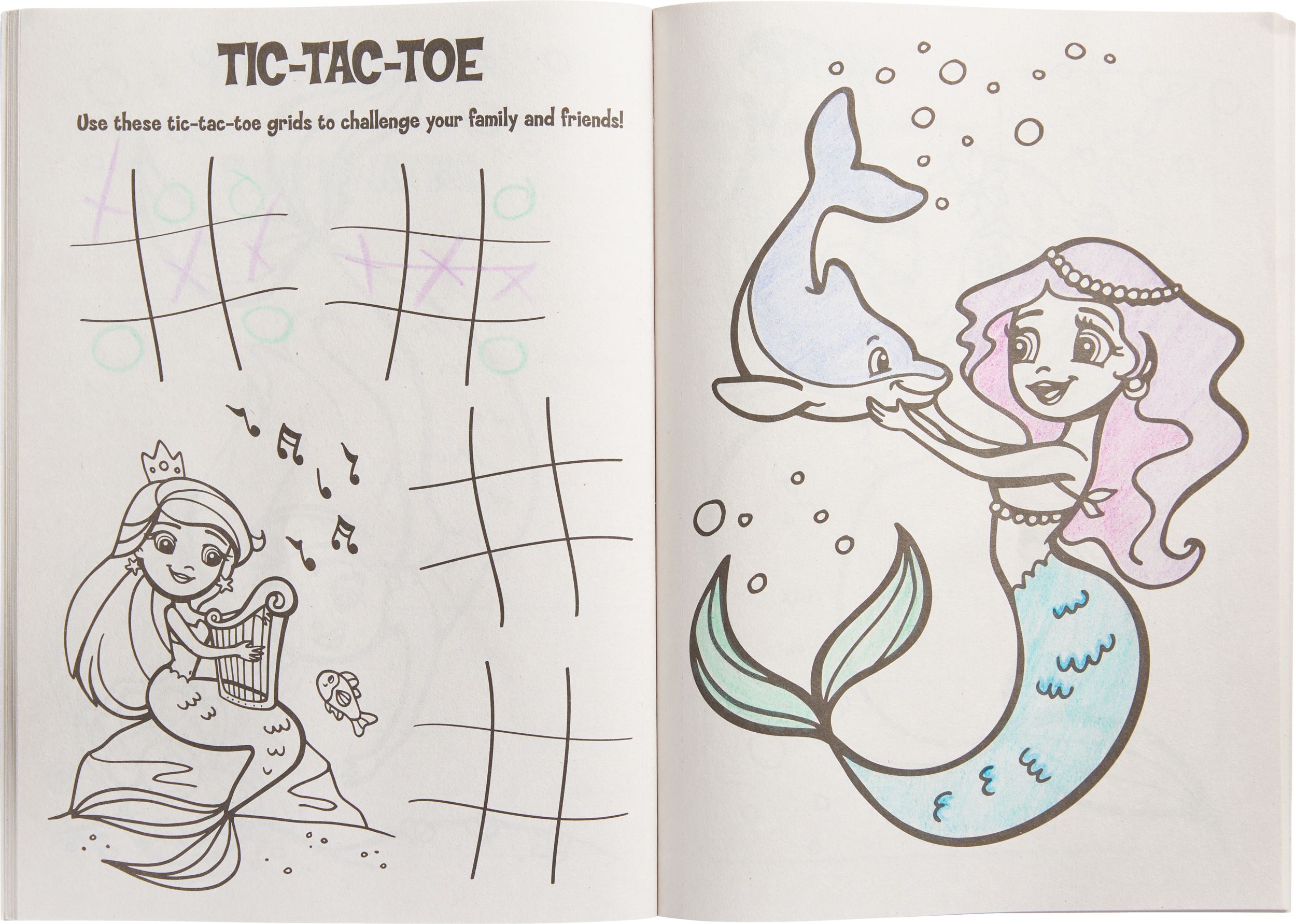 Shimmering Mermaids Colouring & Activity Book, Black/White, 32 Pages, Ages 4+, for Arts & Crafts/Birthday Favour Composite_or_Mixed