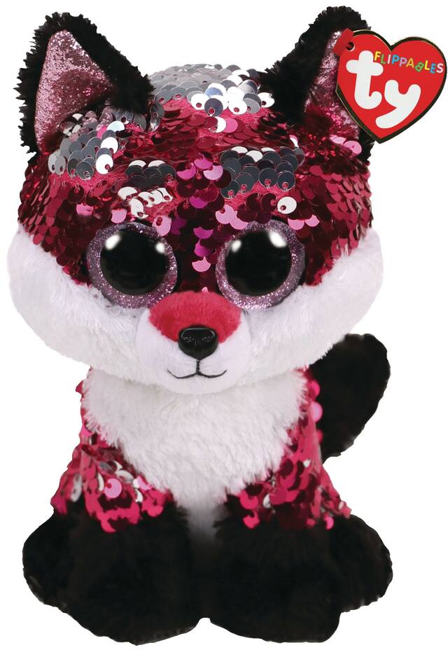 TY Jewel Flippables Fox Plush Front_Flat